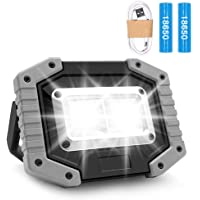 Los mejores  - Trongle Luz de trabajo recargable LED- 3 modos- luz de seguridad para exteriores- con reflector COB de 30 W- impermeable…